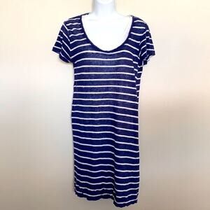 Banana Republic Blue and White Striped Pull over Woman’s Dress Size Medium